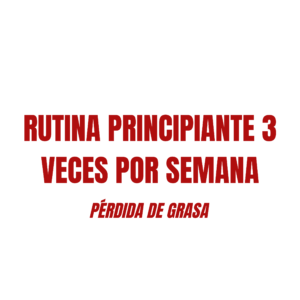 RUTINA PRINCIPIANTE PÉRDIDA DE GRASA 3 VECES POR SEMANA