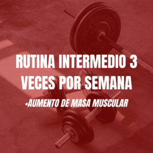 RUTINA INTERMEDIO 3 VECES POR SEMANA AUMENTO MASA MUSCULAR